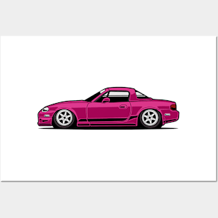 pink miata Posters and Art